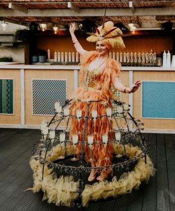 Helter Skelter Carnival theme champagne skirt