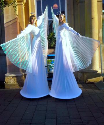 Angel stilt walkers