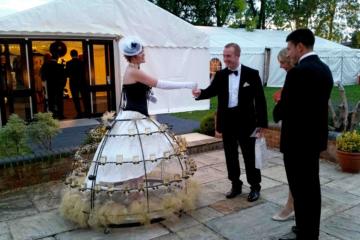 Helter Skelter Champagne skirt at wedding
