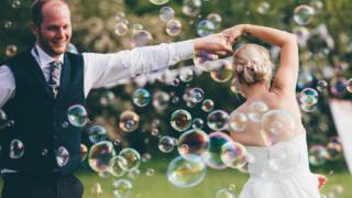 Helter Skelter wedding bubbles