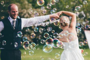 Helter Skelter wedding bubbles