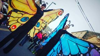 Butterfly stilt characters