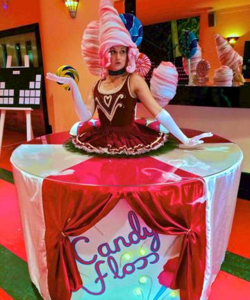 Candy Floss themed living table
