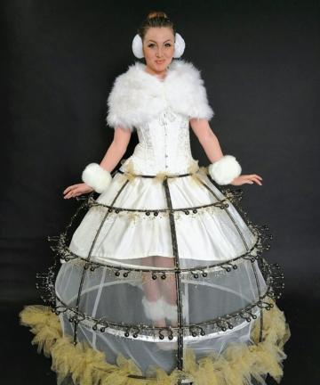 Christmas Star Champagne Skirt