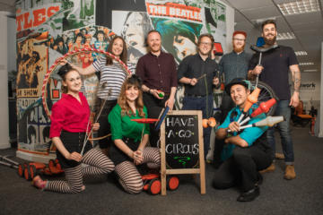 Office team building circus skills