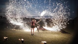 Pyrotechnic display