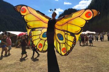 Helter Skelter fetes and community yellow butterfly